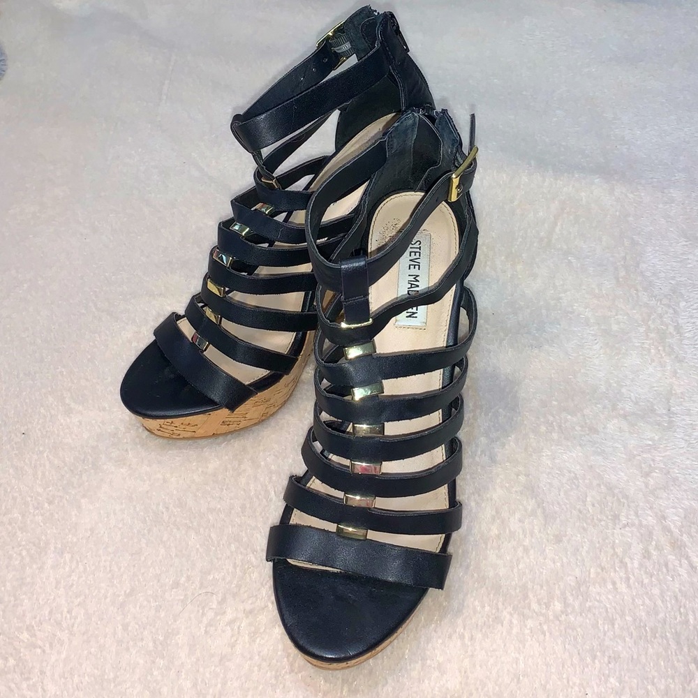 Steve Madden strappy wedges